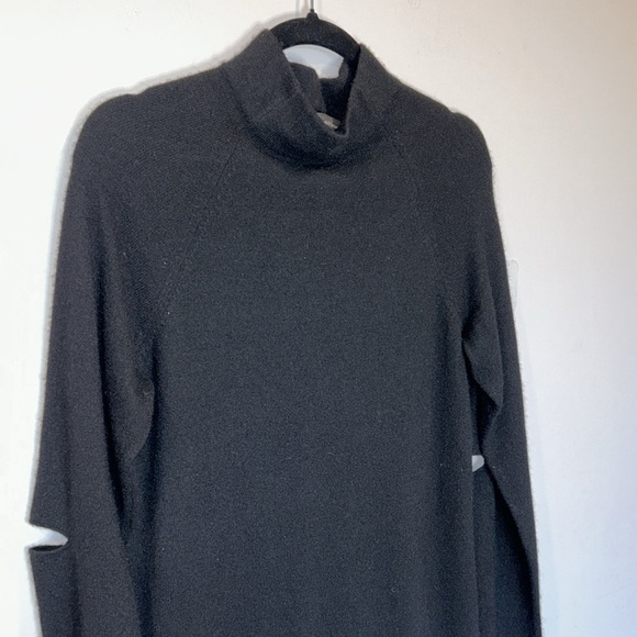 360 Cashmere Lynx Cut Outs Sweater  Dress in Black - Picture 4 of 9